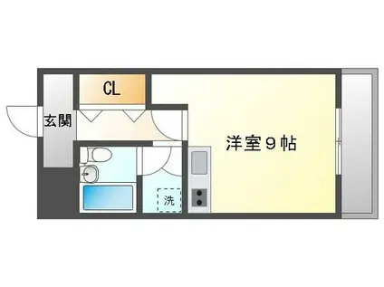 ヴェルサーチにわせ(1K/3階)の間取り写真