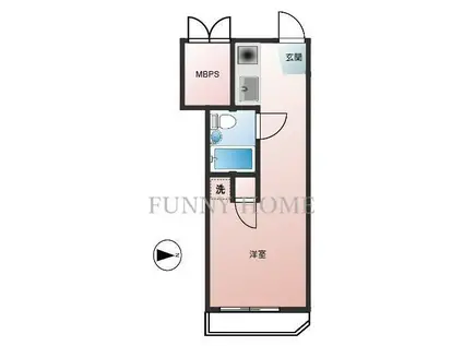 メゾン・ド・セプトル(ワンルーム/2階)の間取り写真