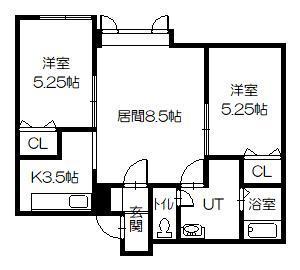 STELLA豊岡2-1(2LDK/1階)の間取り写真