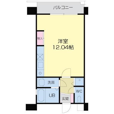 フォレステージュ靱公園(ワンルーム/6階)の間取り写真