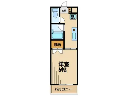 みどり館(1K/2階)の間取り写真