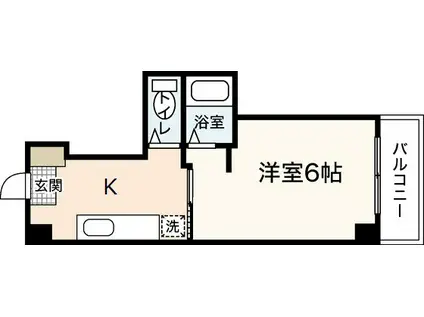 ハーシオンフルタI(1K/3階)の間取り写真