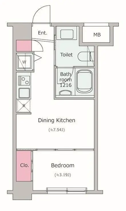レジディア新川 2階階 間取り