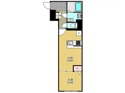 NEXAS EBARA(1LDK/1階)の間取り写真