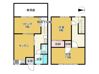 PARK TERRACE TOKI(3DK/1階)の間取り写真