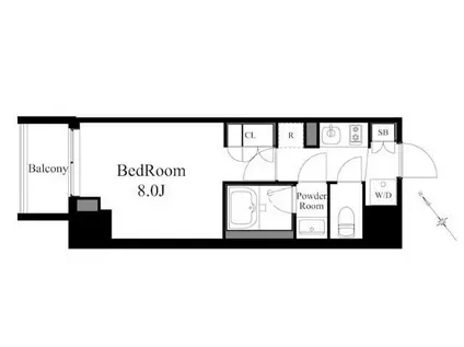 ラティエラ上野入谷(1K/7階)の間取り写真