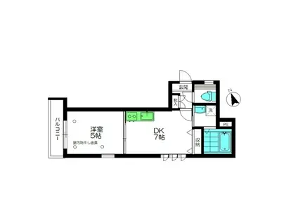 アルディア蒲田(1DK/4階)の間取り写真