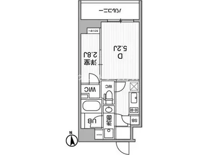 ALTERNA東池袋(2K/7階)の間取り写真