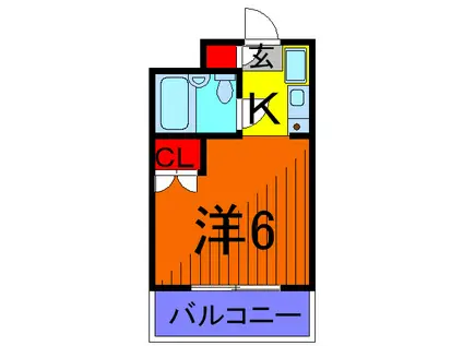 TOP金町(1K/2階)の間取り写真