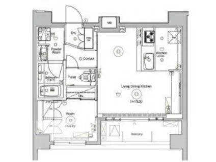 SYFORME UENO ASYL COURT(1LDK/9階)の間取り写真