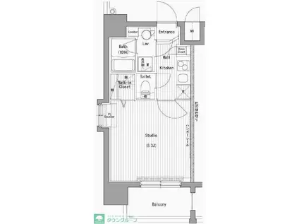 ガーラ・ステーション明大前(1K/7階)の間取り写真