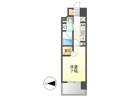 ザ・パークハビオ新栄(1K/14階)の間取り写真