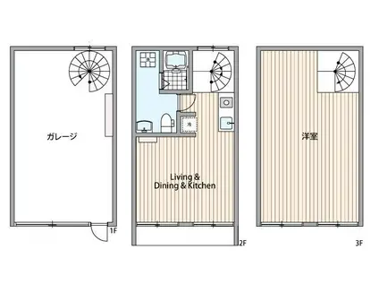G-HANGARII(1LDK/1階)の間取り写真