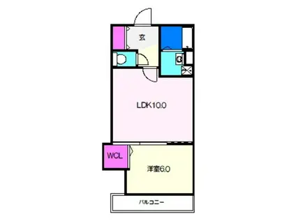 プロスパーコート住吉大社II(1LDK/2階)の間取り写真