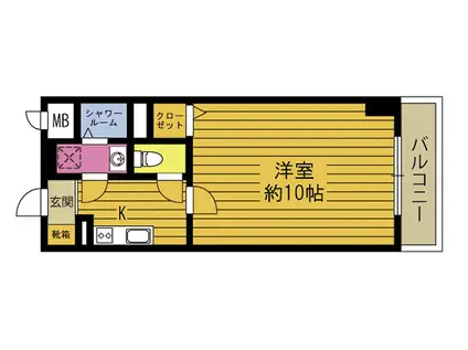 U&Tマンション3(1K/3階)の間取り写真