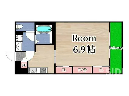 リブリ・都島中通(1K/3階)の間取り写真