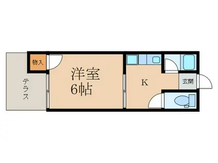 アベンツリー・ミラモ(1K/1階)の間取り写真