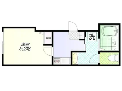 紙田時空ビル(1K/1階)の間取り写真