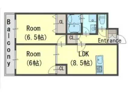 ボアビスタ(2LDK/5階)の間取り写真