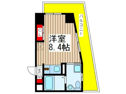 リエス千葉新宿(ワンルーム/7階)の間取り写真