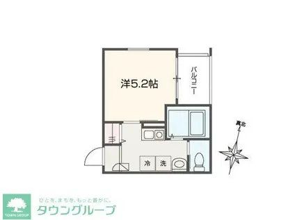 MELLAS大泉学園(1K/3階)の間取り写真