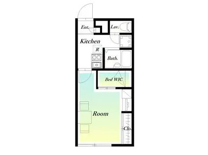 レオパレスハウゼブリューヘン(1K/1階)の間取り写真