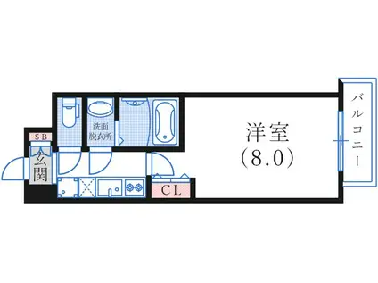 LIVIAZ KOBE SOLEIL(1K/10階)の間取り写真