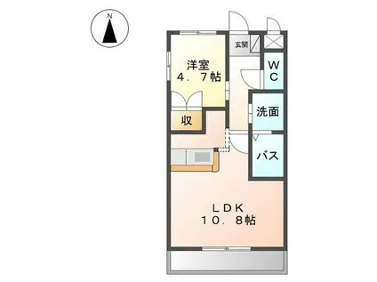 ファミリア フェリーチェ(1LDK/1階)の間取り写真