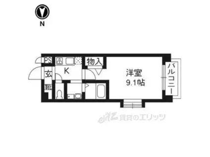 メゾンサクセス(1K/3階)の間取り写真