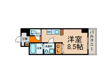 LA DOUCEUR今池(ワンルーム/2階)の間取り写真