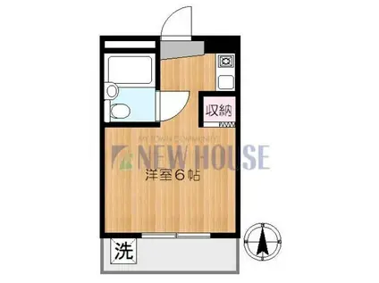 ロフトヒルズ(ワンルーム/1階)の間取り写真