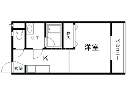 アルファマンション(1K/4階)の間取り写真
