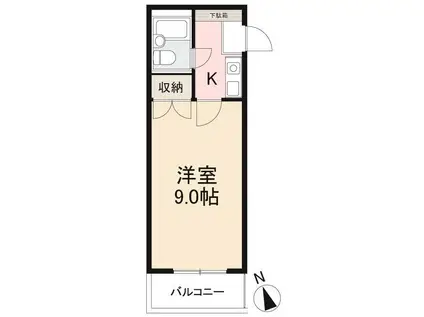 ハイム花園(1K/1階)の間取り写真