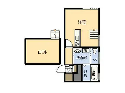 LINKRIVIERE(ワンルーム/1階)の間取り写真