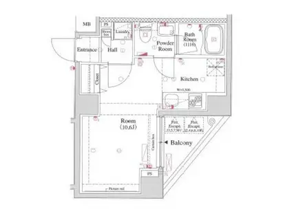 アクサス中野レジデンス(ワンルーム/4階)の間取り写真