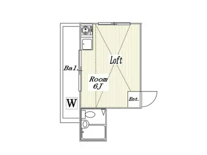 いずみハイツ(ワンルーム/2階)の間取り写真