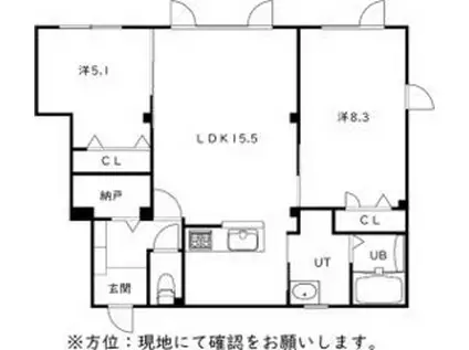 REGALO22 B(2LDK/1階)の間取り写真