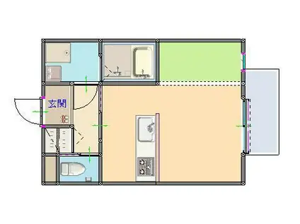 ドミナント・ヒロタ(1LDK/3階)の間取り写真