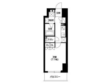 アーバネックス四ツ橋(1K/12階)の間取り写真