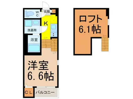 グラン新守山(1SK/1階)の間取り写真