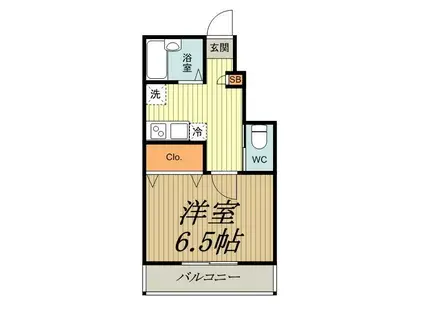 AZEST-RENT一橋学園(1K/1階)の間取り写真