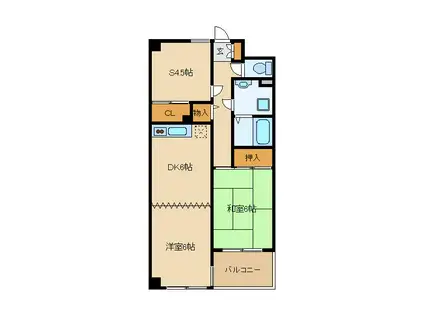 ケーハウスワン(2SDK/2階)の間取り写真