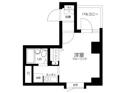 ミリオンステージ西早稲田壱番館(ワンルーム/6階)の間取り写真