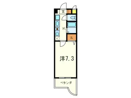 コンフォート六甲(1K/1階)の間取り写真