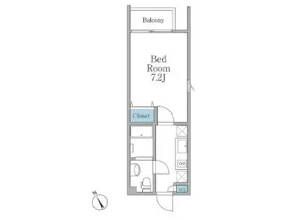 LAPIS恵比寿II ラピス恵比寿2(1K/3階)の間取り写真