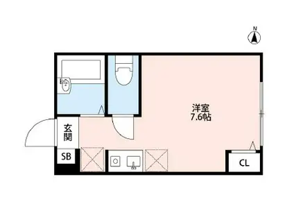 都営新宿線 菊川駅(東京) 徒歩5分 3階建 築9年(ワンルーム/1階)の間取り写真