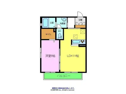 メゾンドゥルポⅠ(1LDK/2階)の間取り写真