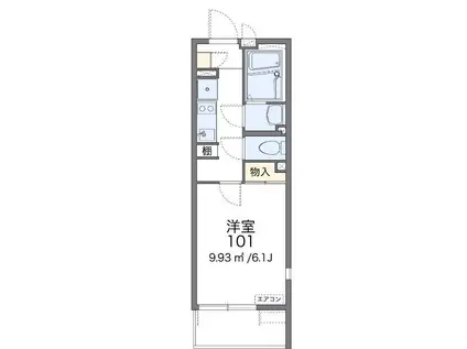 レオネクストグランピア根岸(1K/4階)の間取り写真