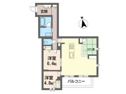 ウィズプラス大船(3LDK/1階)の間取り写真