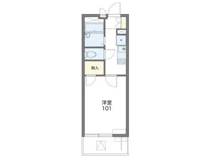 レオパレスシーズ(1K/1階)の間取り写真